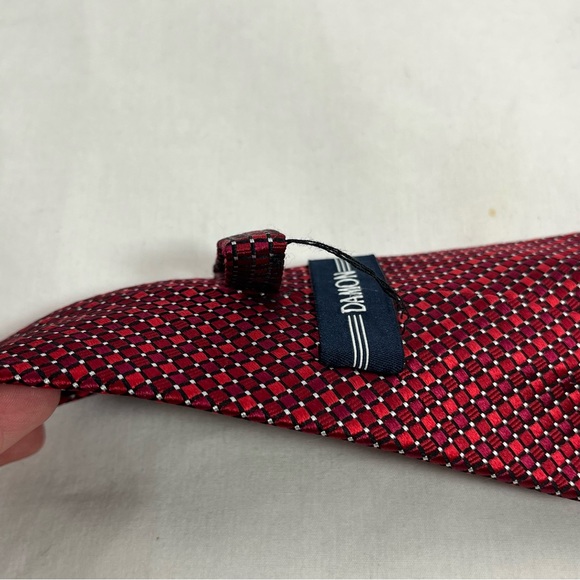 Vintage Silk Tie by Damon Red Black    SAVE:  2/$25   3/$30 - Picture 7 of 7